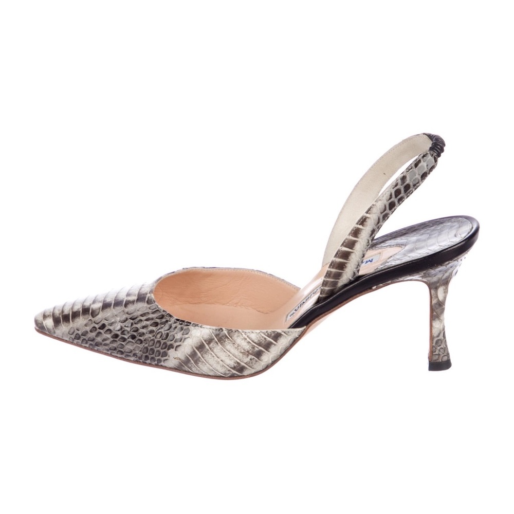 Manolo Blahnik Carolyn python pumps in size 6